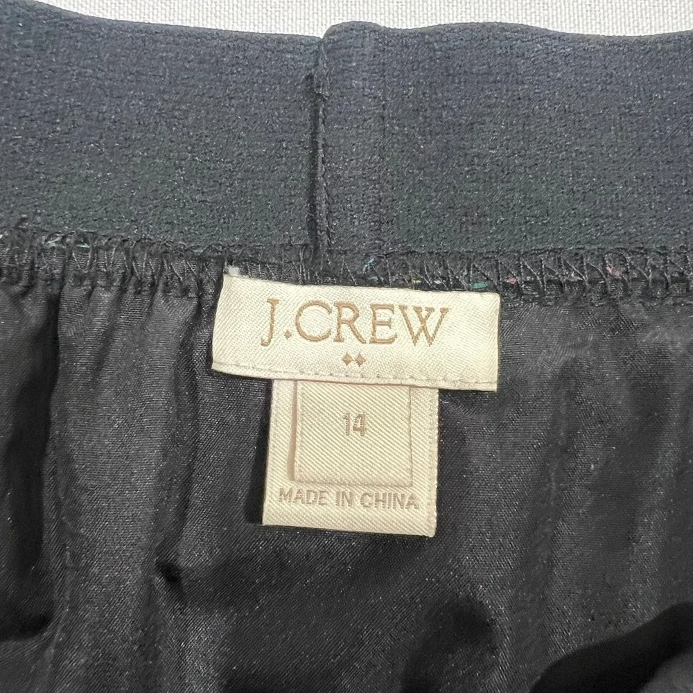J. Crew Black Plaid Mini Skirt with Pink and Blue Stripes